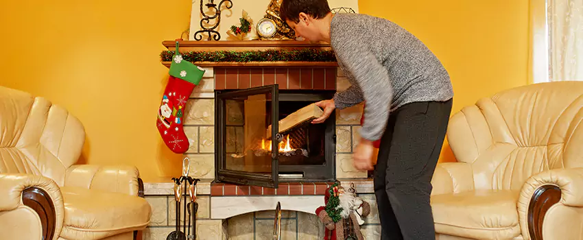 Rusted Metal Fireplace Restoration in Cocoa, Florida